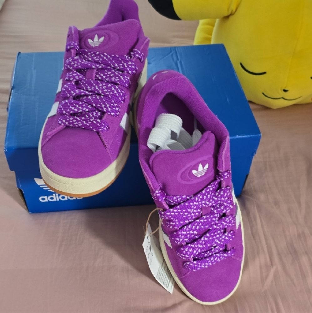 Adidas Vibrant Purple Sneakers with White Details